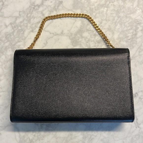 Saint Laurent Kate Medium Chain Crossbody Black Gold - Picture 5 of 13